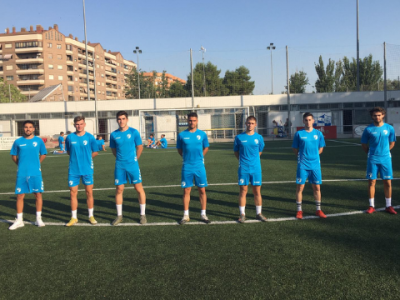 Los siete jugadores del CD Robres que realizan la pretemporada con el CD Ebro